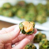These Gluten Free Spinach Balls with How Sweet Mustard taste EXACTLY like the classic version and are the perfect gluten free appetizer everyone can enjoy. http://www.mamagourmand.com