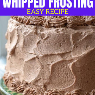 chocolate whipped cream frosting pin