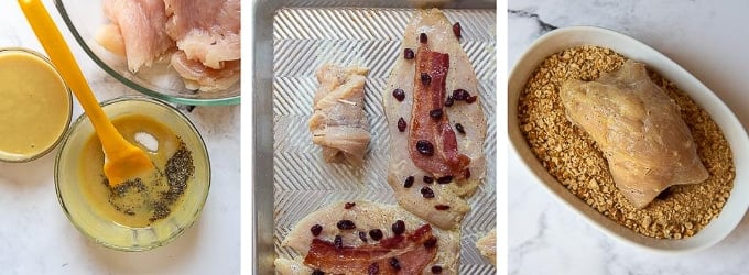 images showing how to make chicken roll ups