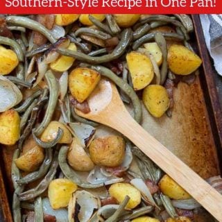 Roasted Potatoes and Green Beans pinterest