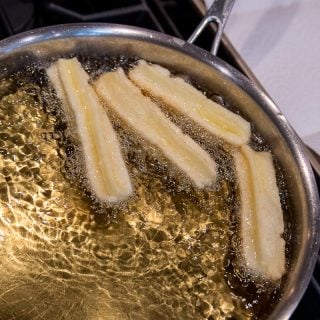 churros cooking in oil