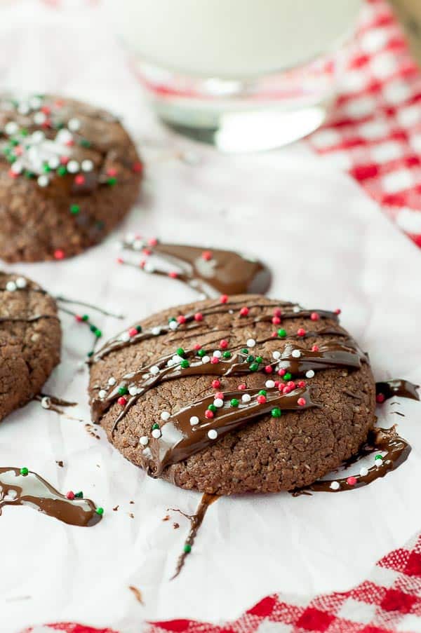 an easy Nutella cookie with sprinkles on it