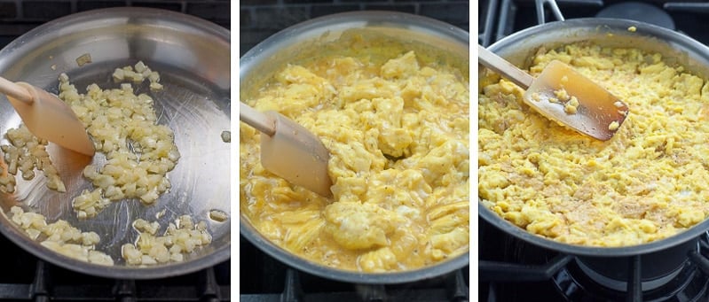 images showing how to make a frittata