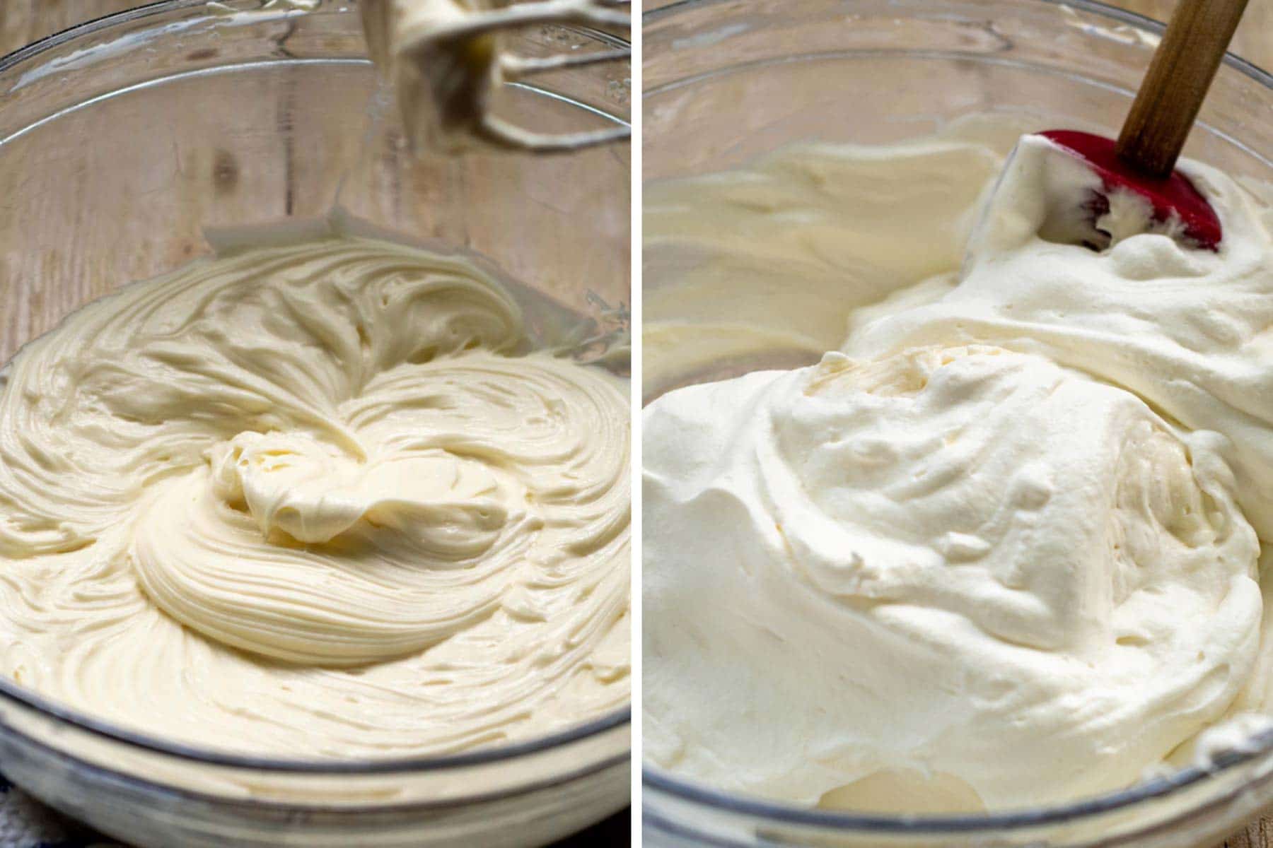 images showing how to make cream cheese frosting for brownies