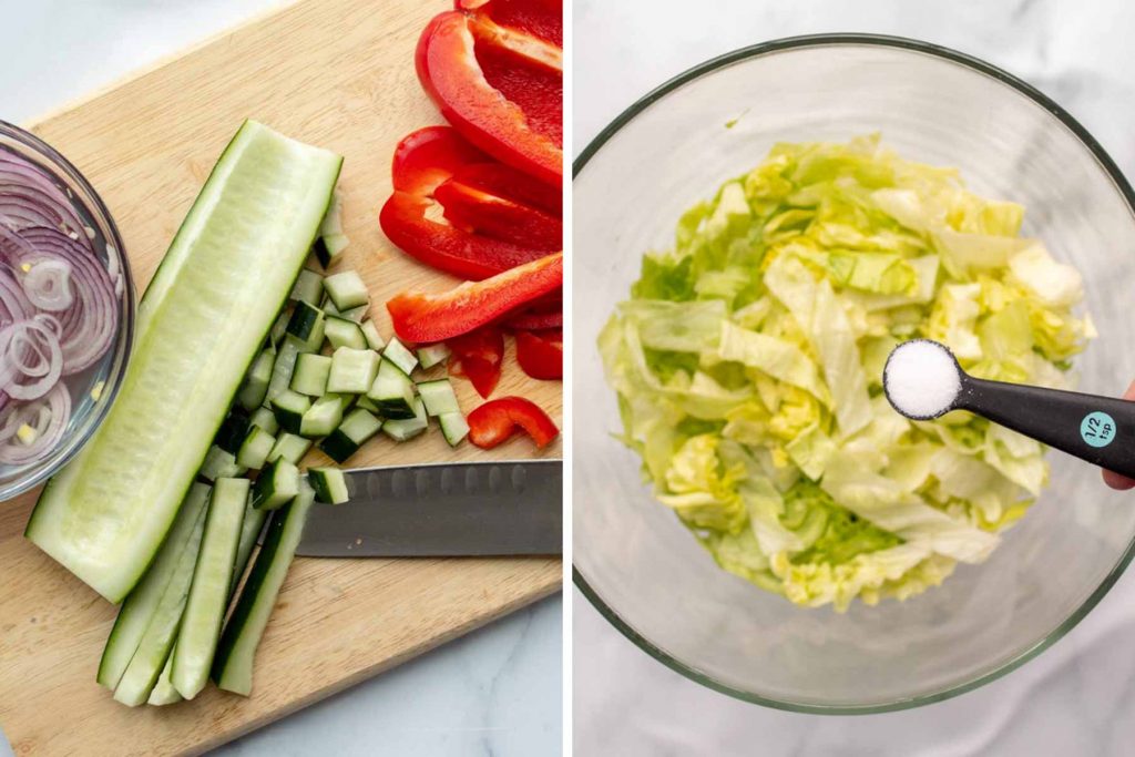 images showing how to make seven layer salad recipe