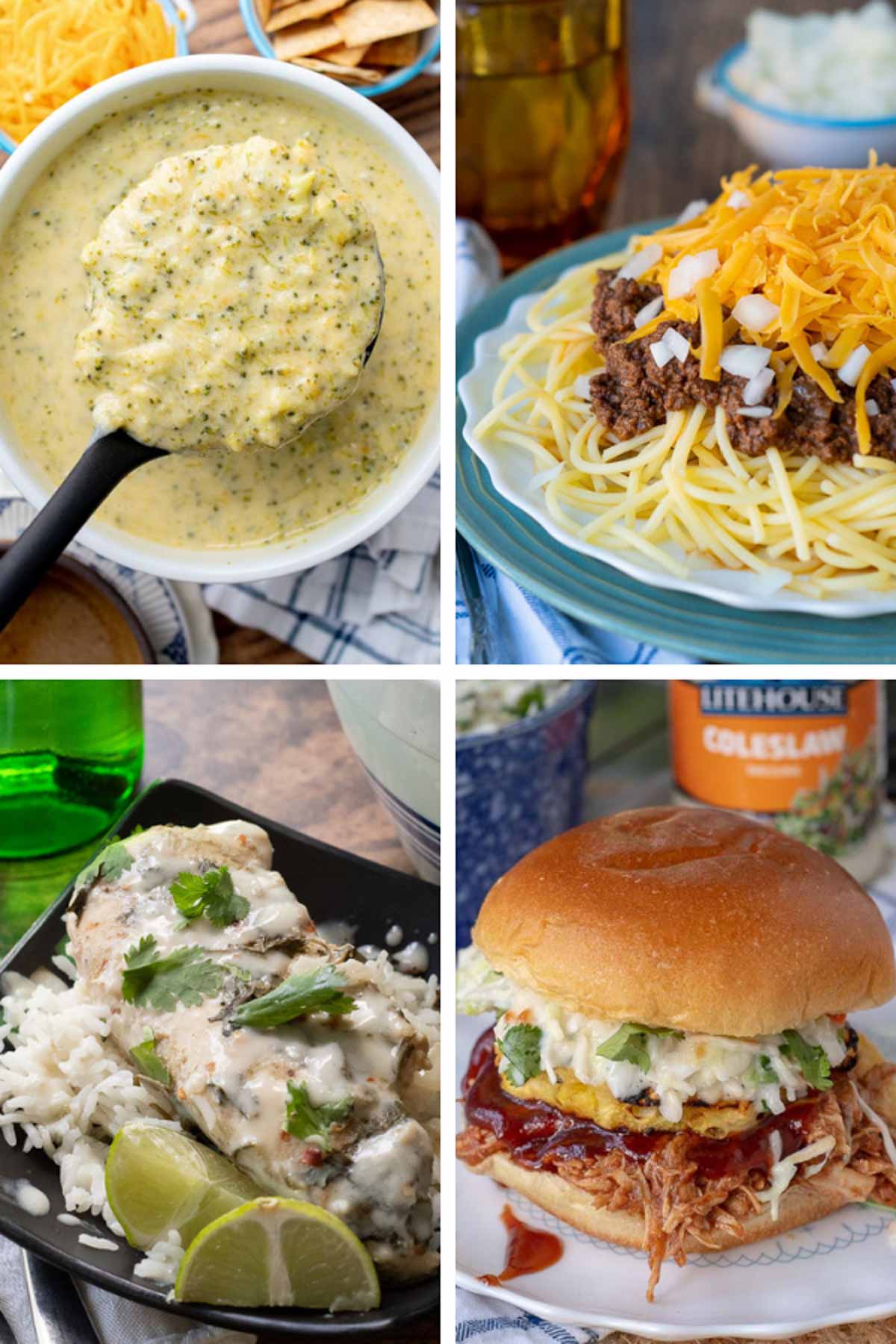 collage of recipes made in an instant pot