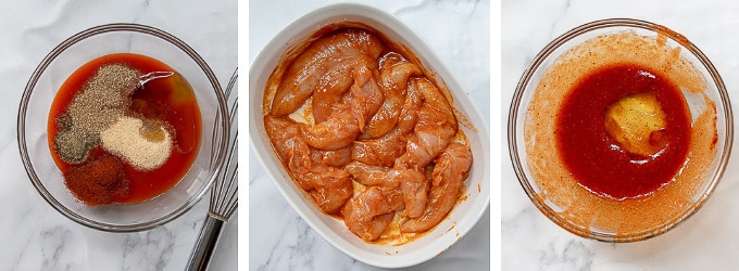 images showing how to make buffalo chicken taco marinade