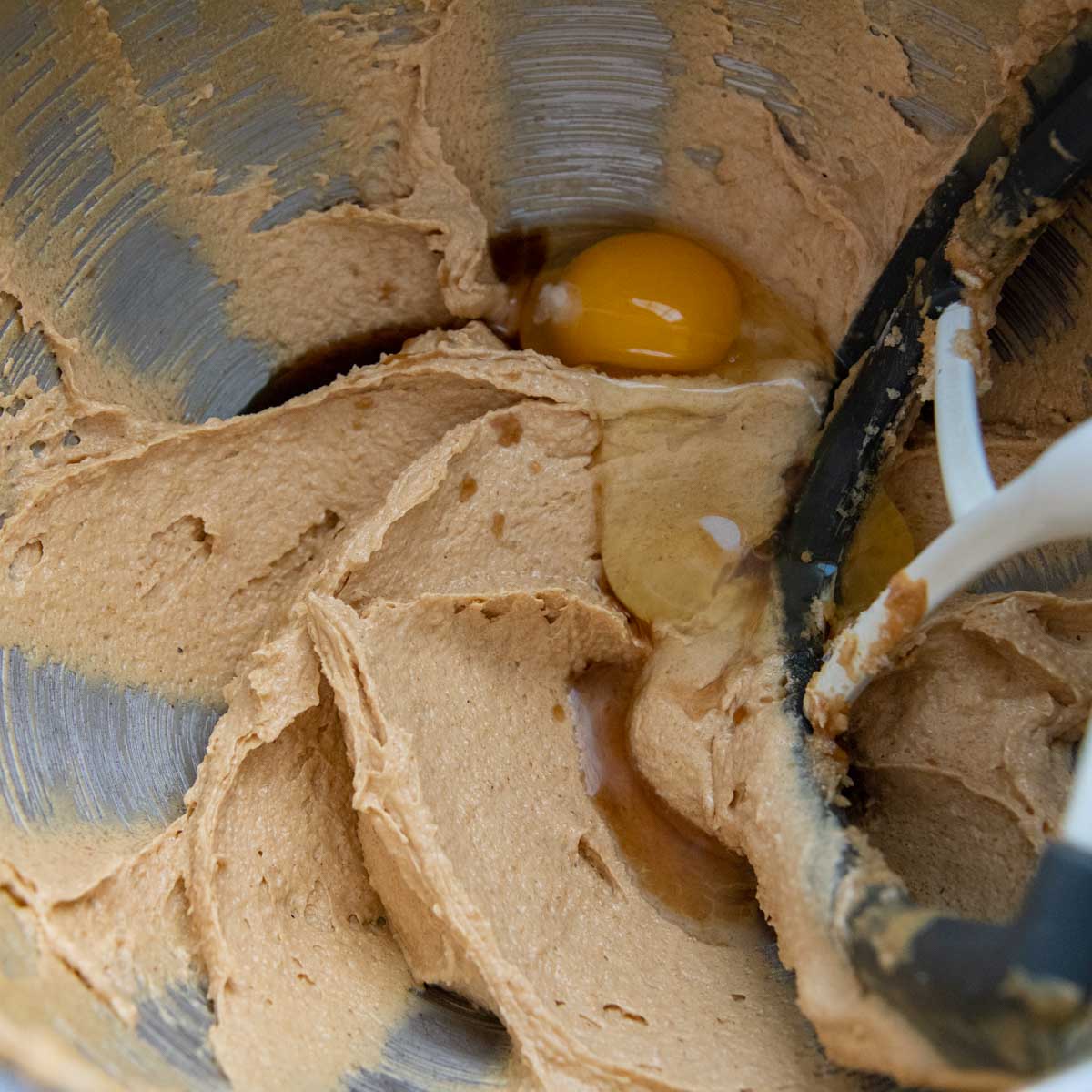 image showing peanut butter bread batter.