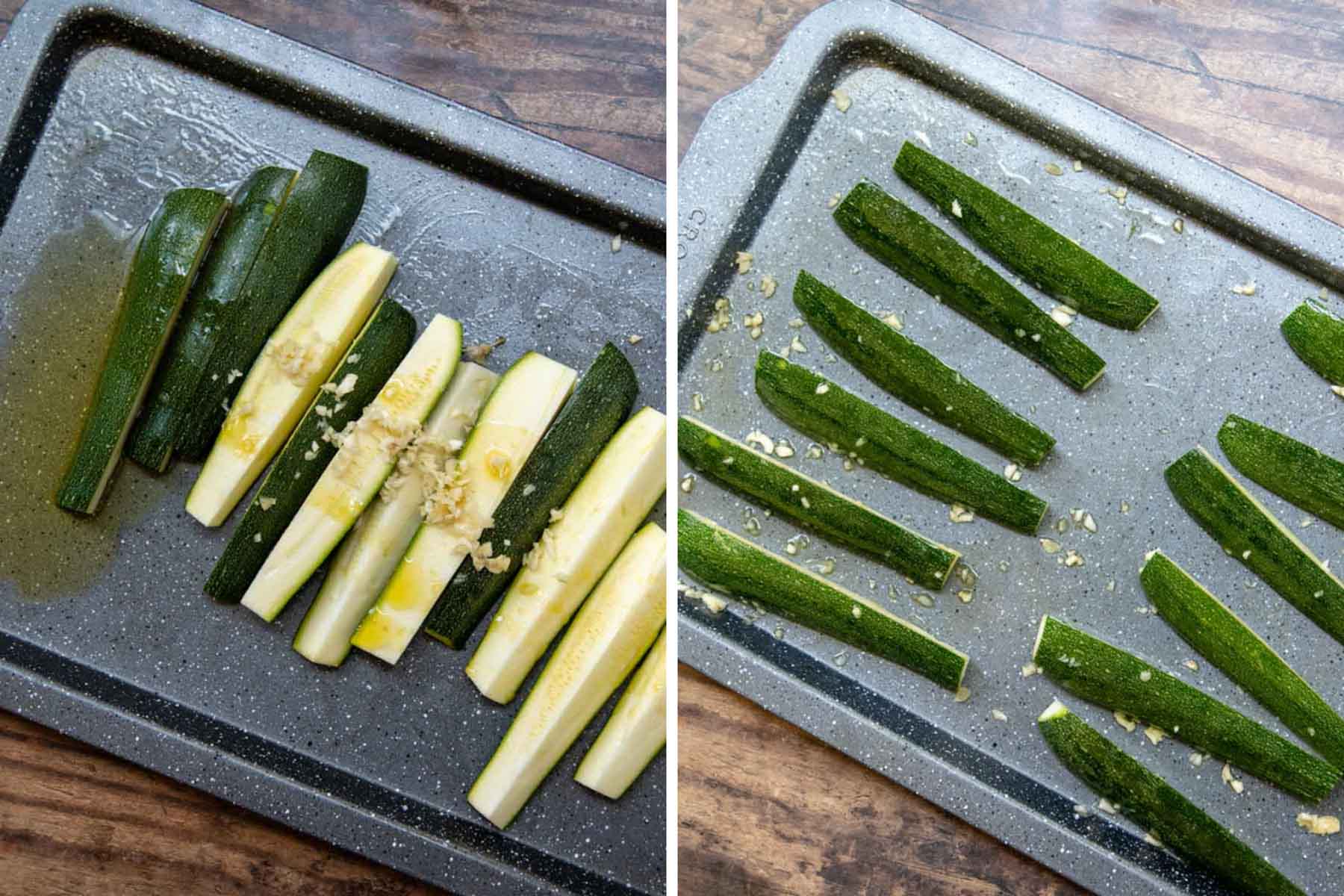 images showing how to roast zucchini.
