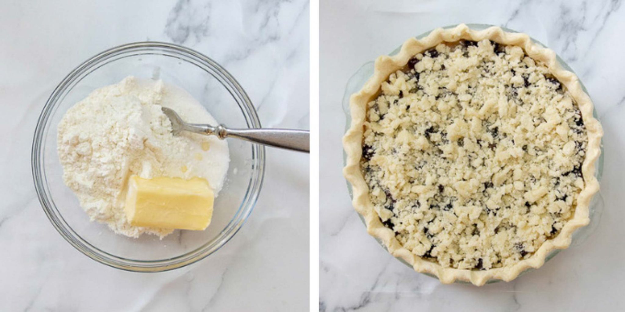 images showing how to make streusel topping