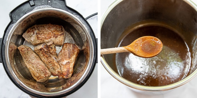 images showing how to make instant pot pork tenderloin