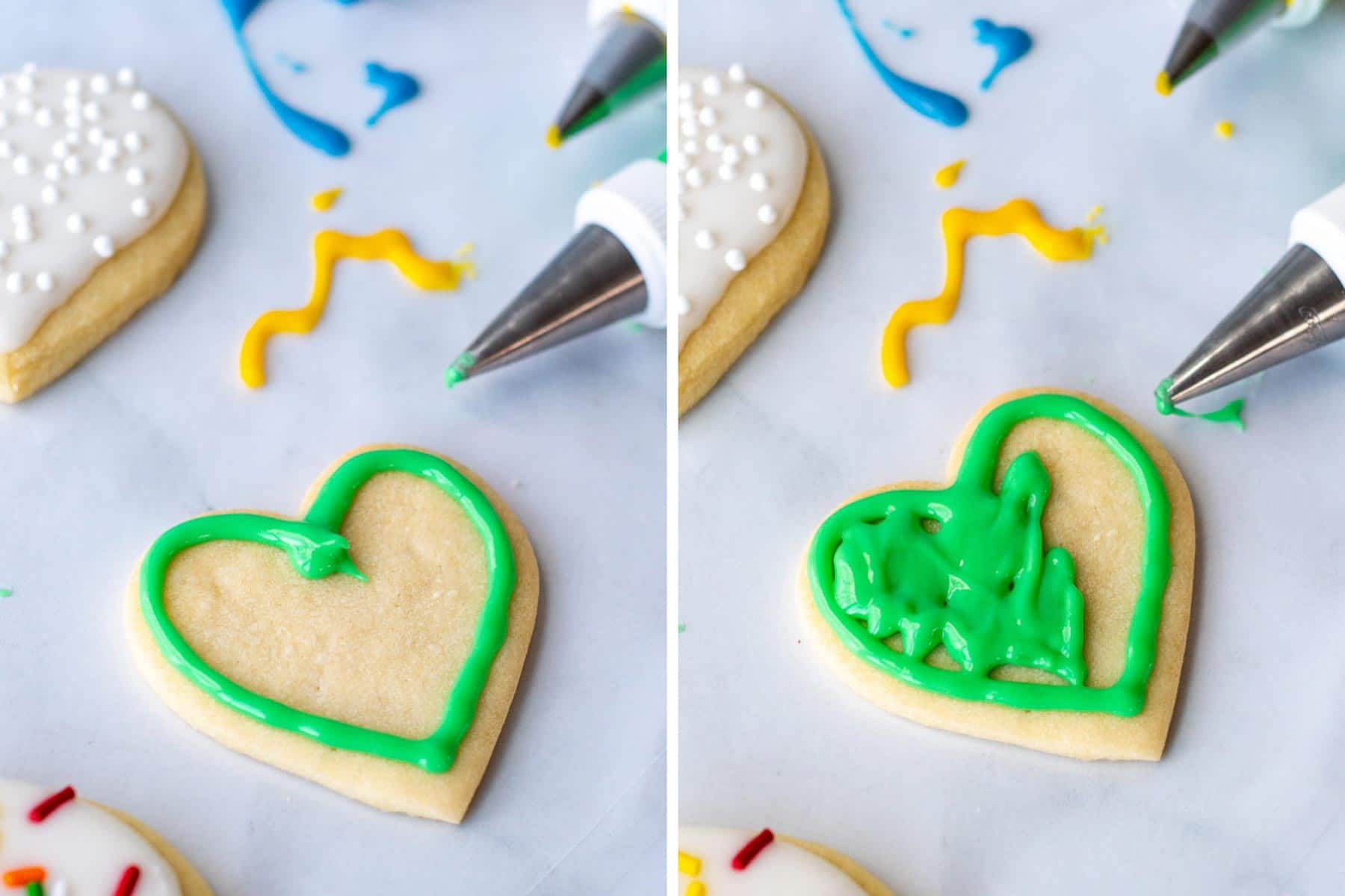 images showing how to decorate sugar cookies with icing