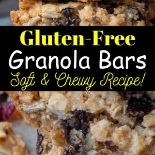 gluten-free granola bars pinterest pin.