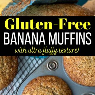 gluten free banana muffins pinterest pin.