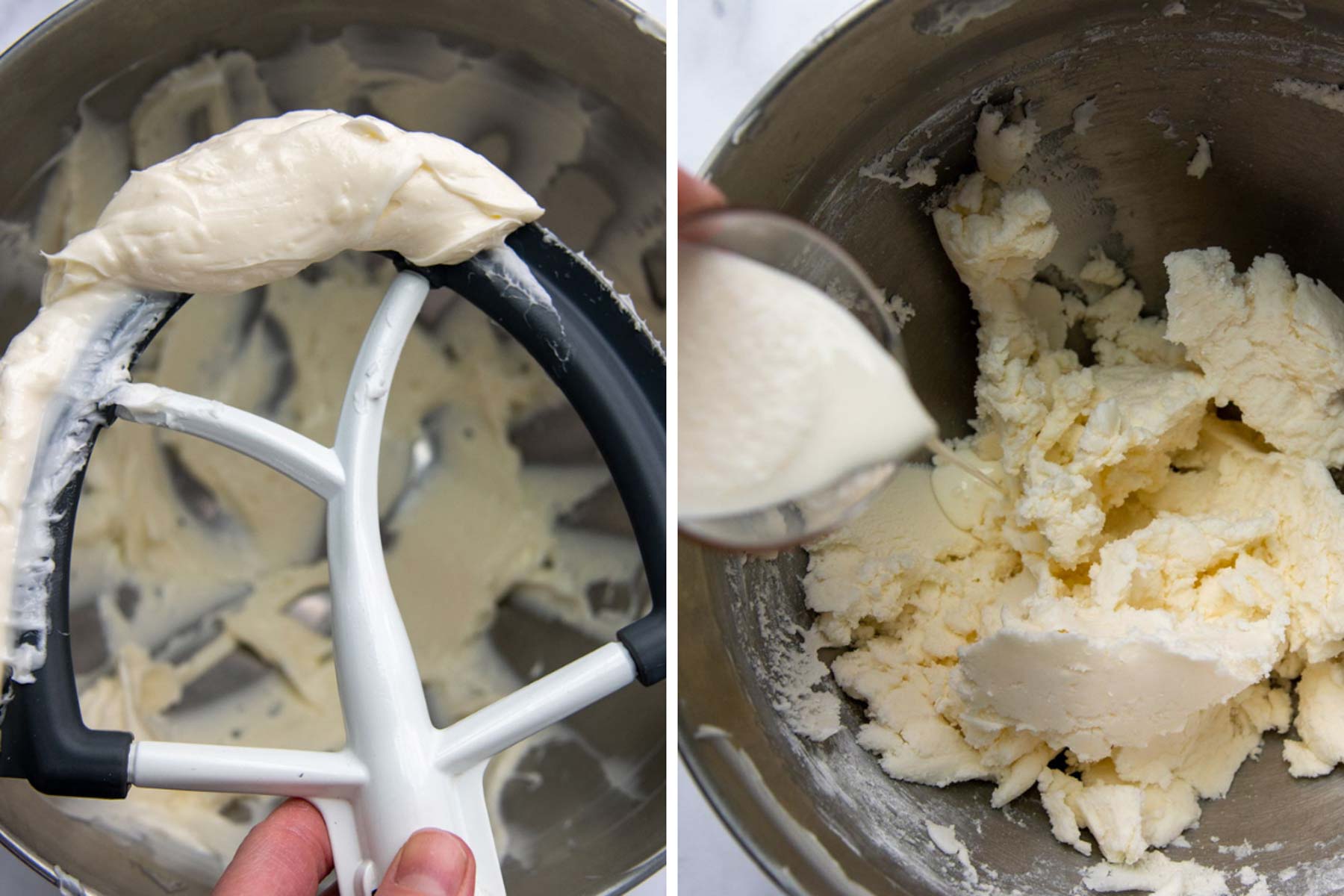 images showing how to make whipped, fluffy buttercream