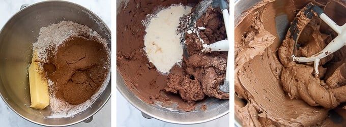 images showing how to make chocolate buttercream frosting