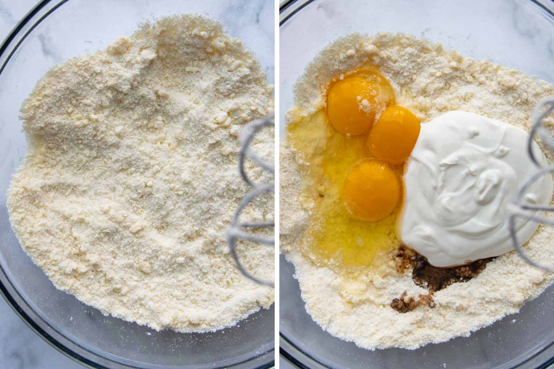 images showing to make gluten-free coffee cake