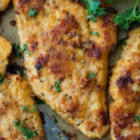 overhead shot of gluten-free chicken