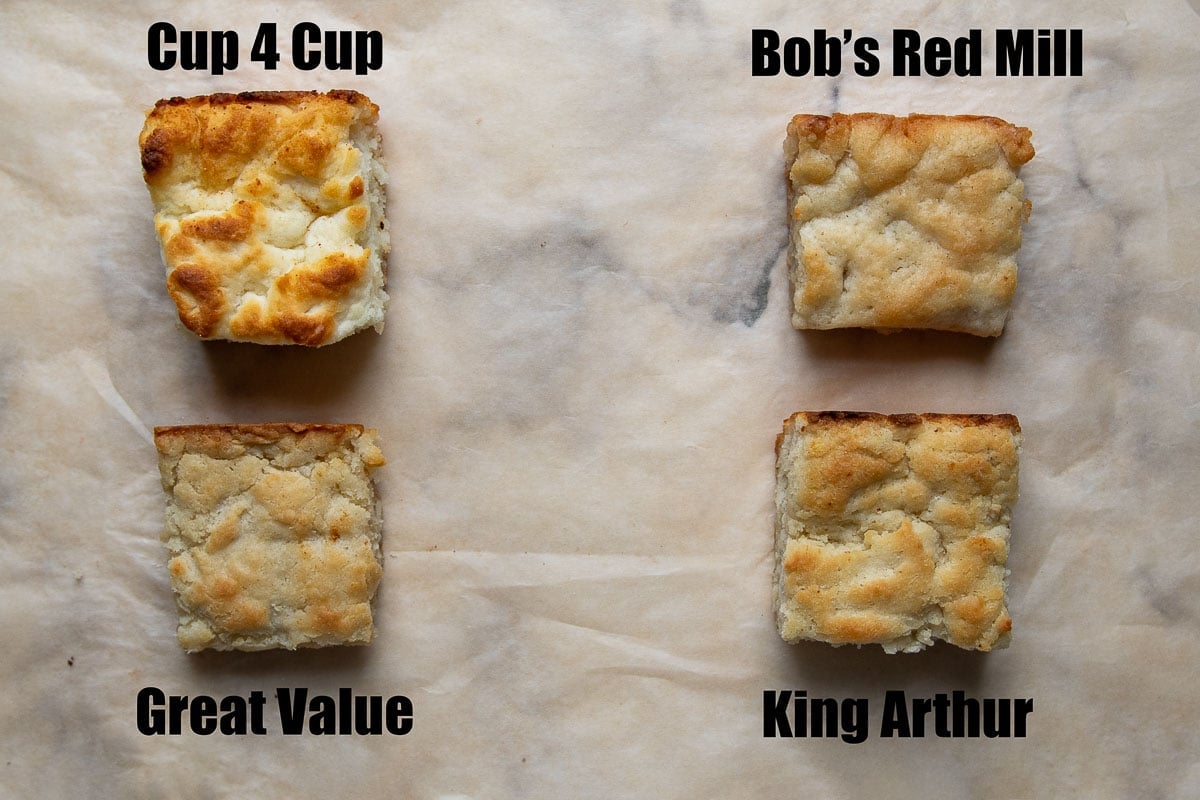 image of biscuits baked with different flour
