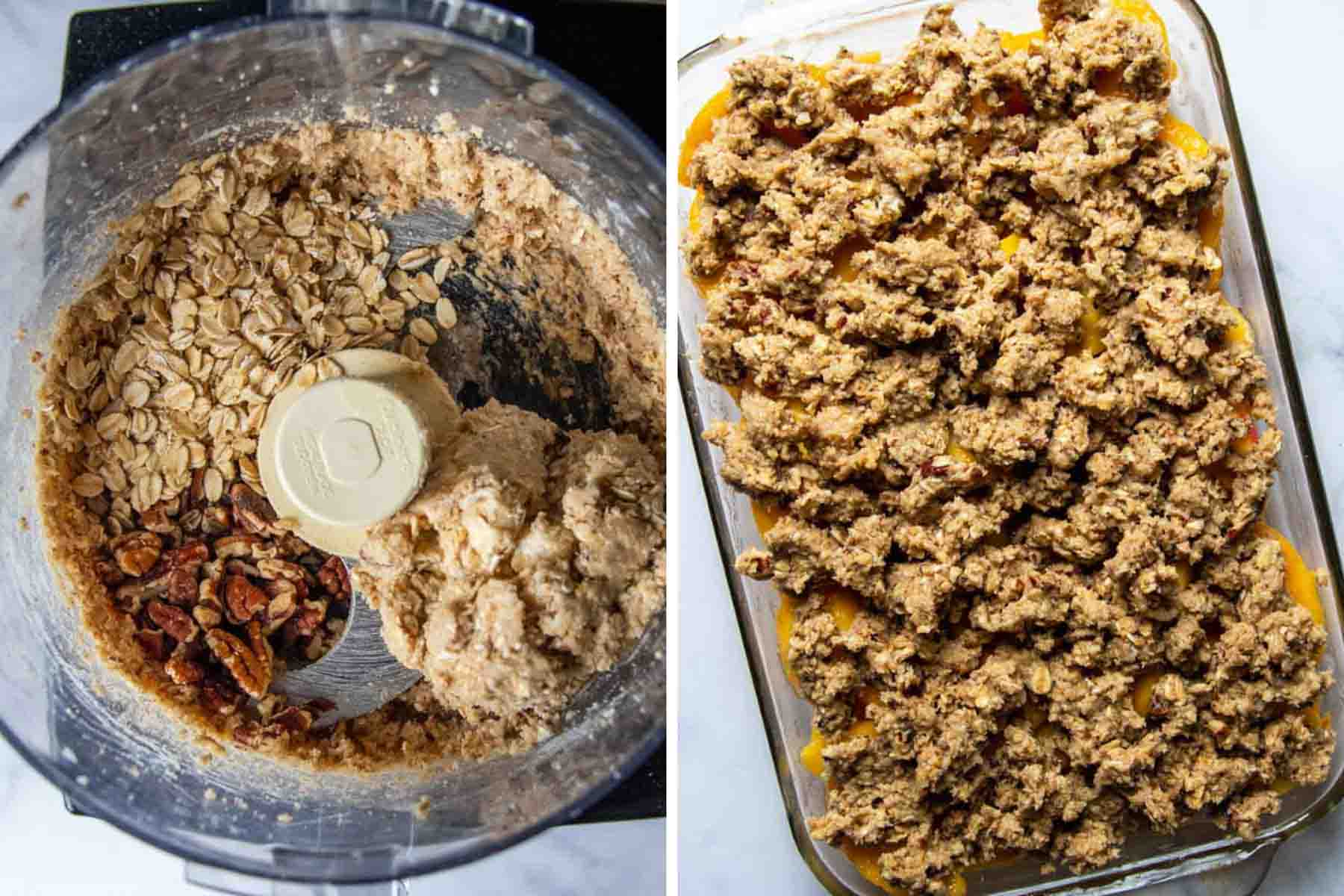 images showing how to make gluten free crisp topping