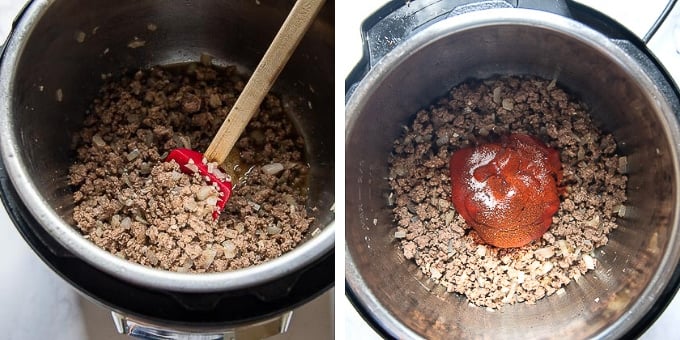 images showing how to make instant pot sloppy joes