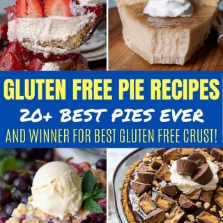 4 gluten free pies in a collage