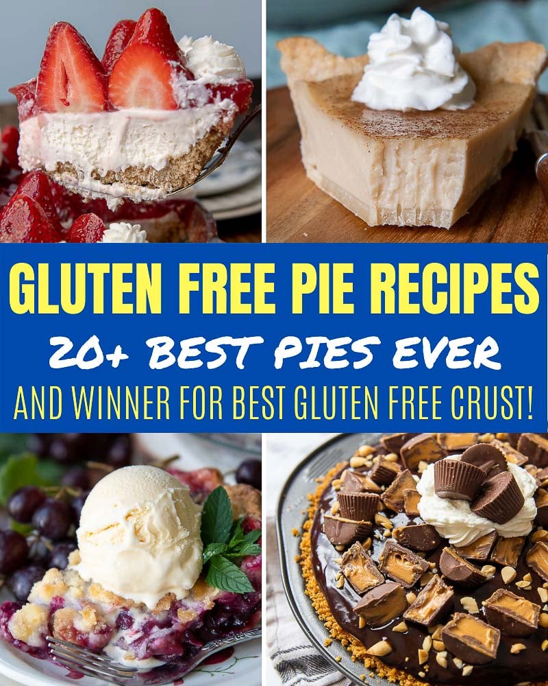 4 gluten-free pies in a collage