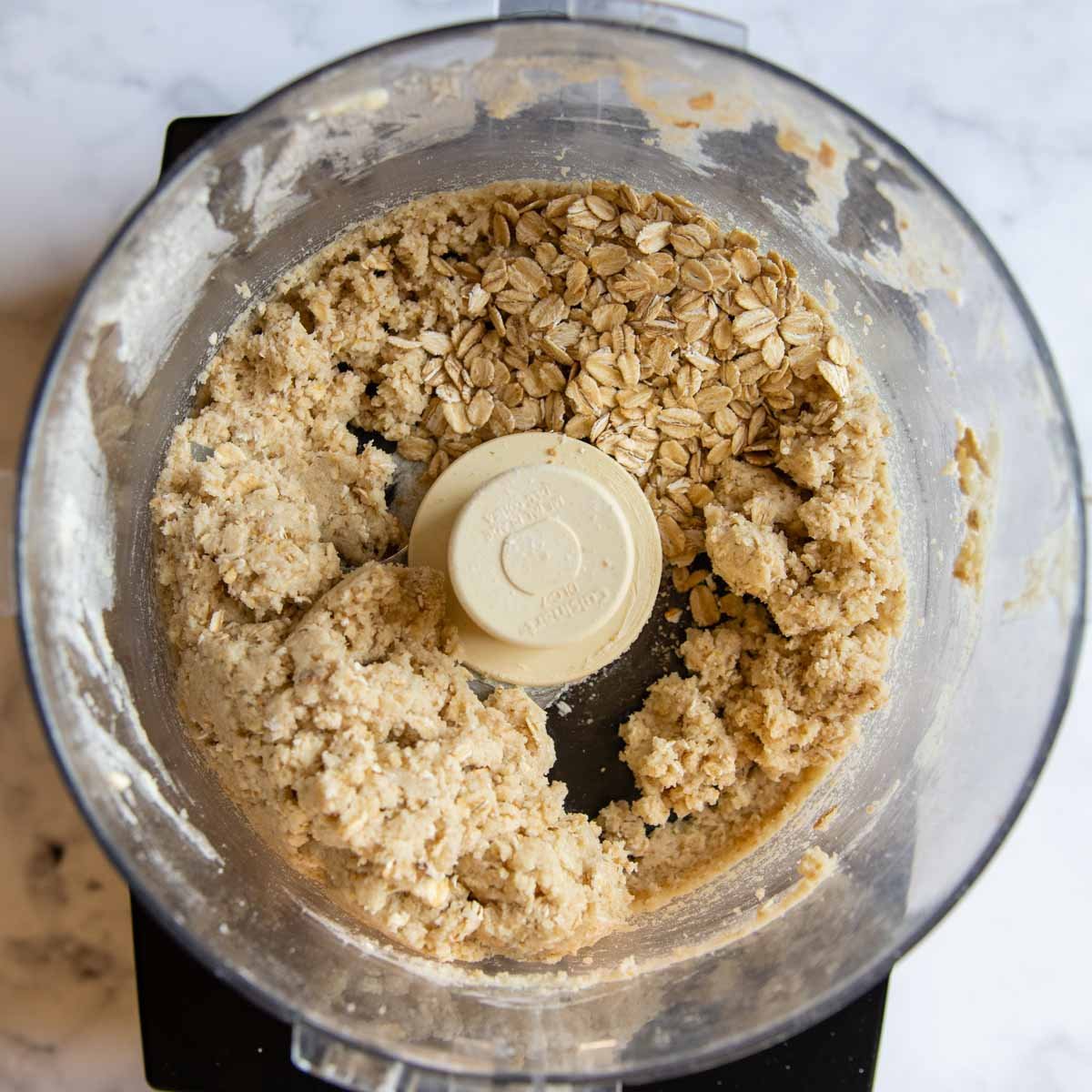food processor with gluten-free crisp topping.