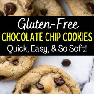 gluten free chocolate chip cookie pinterest pin.
