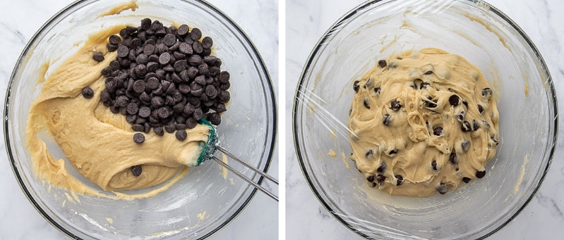 more images showing how to make gluten free chocolate chip cookies