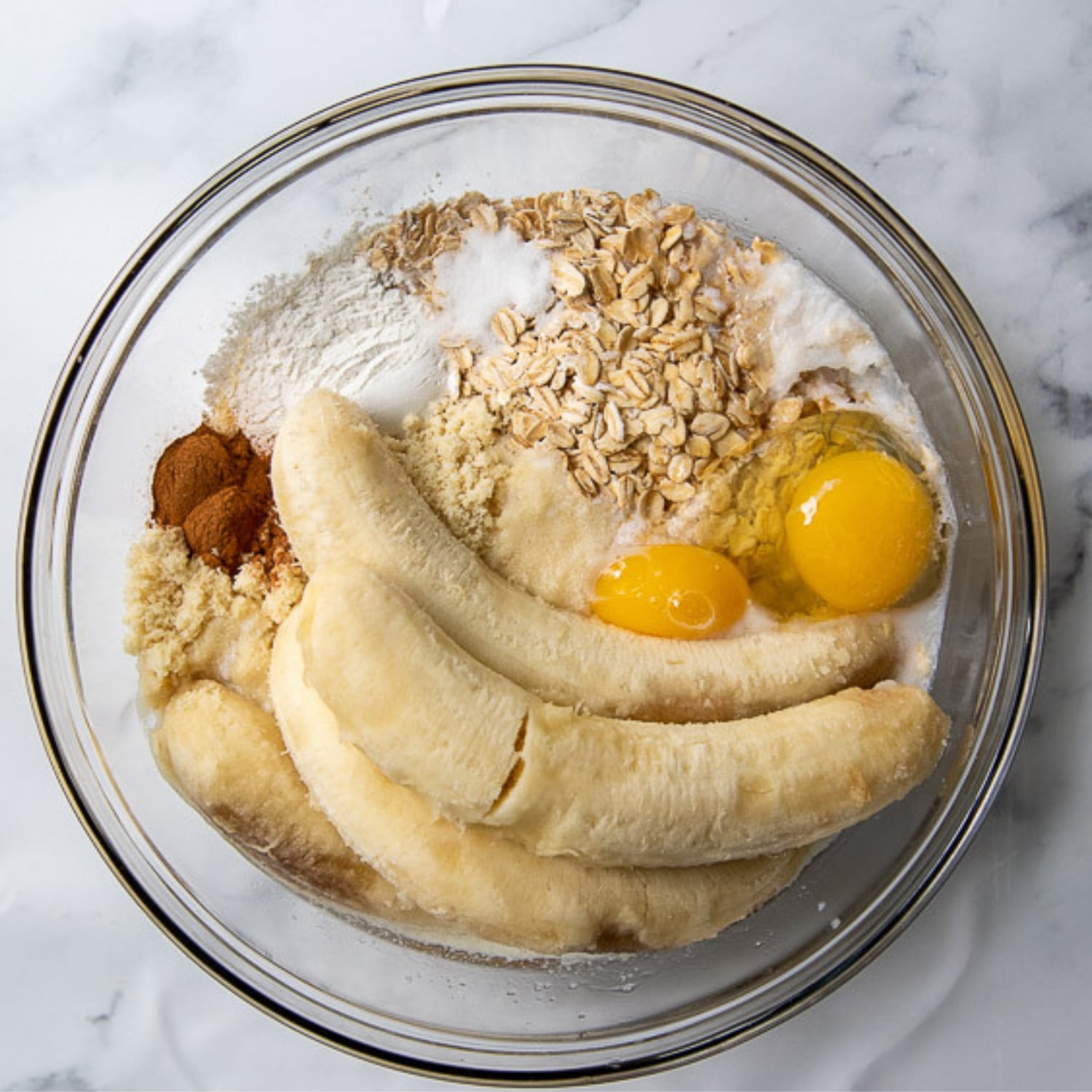 all the ingredients in a large mixing bowl.