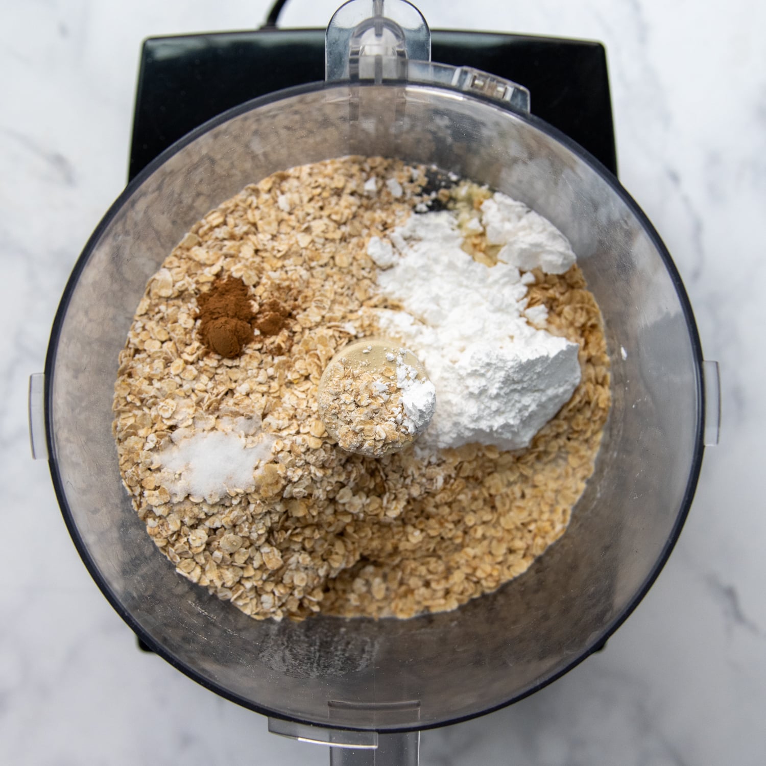 dry ingredients in the food processor.