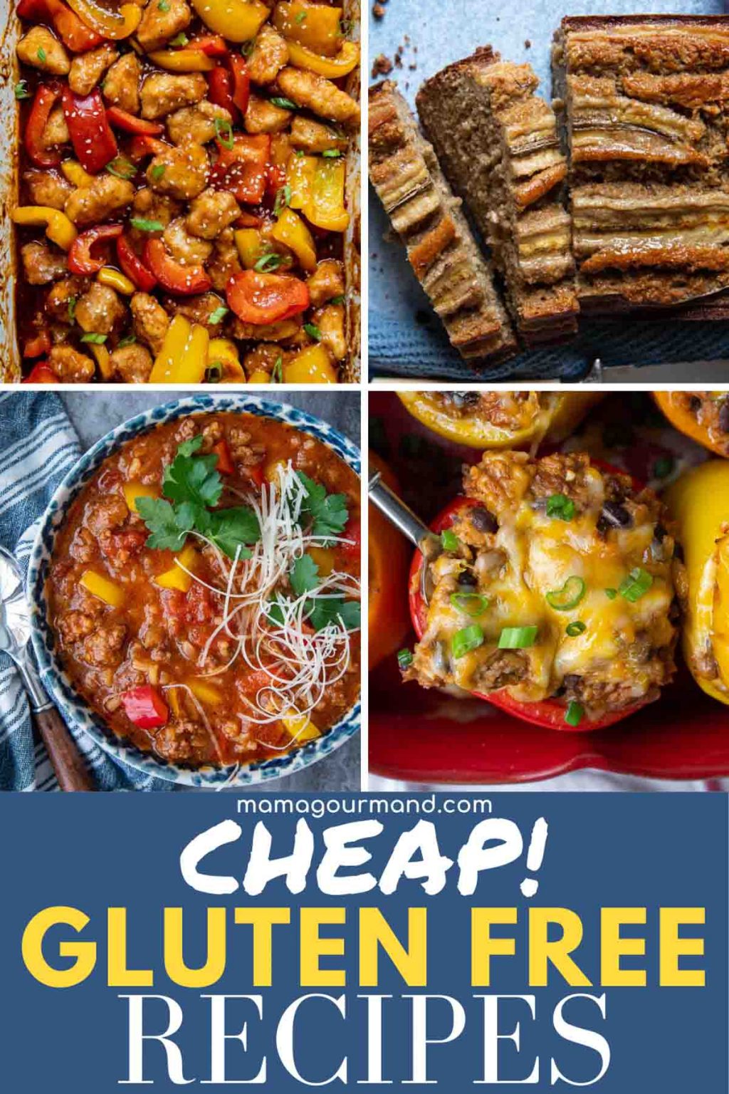 grid of different meals that are gluten free and cheap