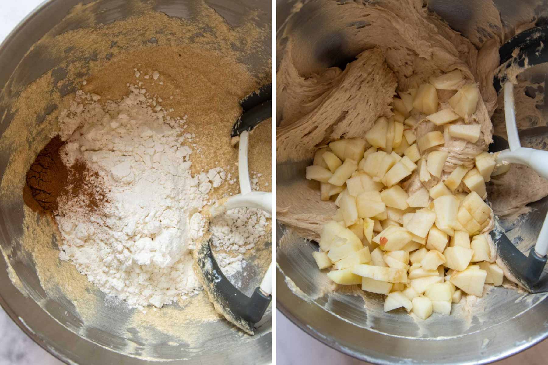 images showing how to make gluten-free apple muffins