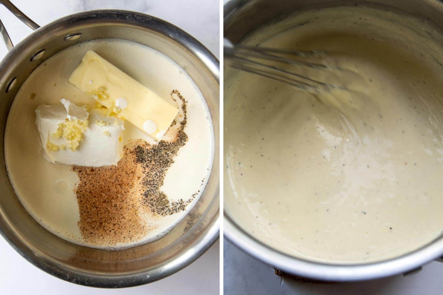images showing how to make gluten-free alfredo sauce