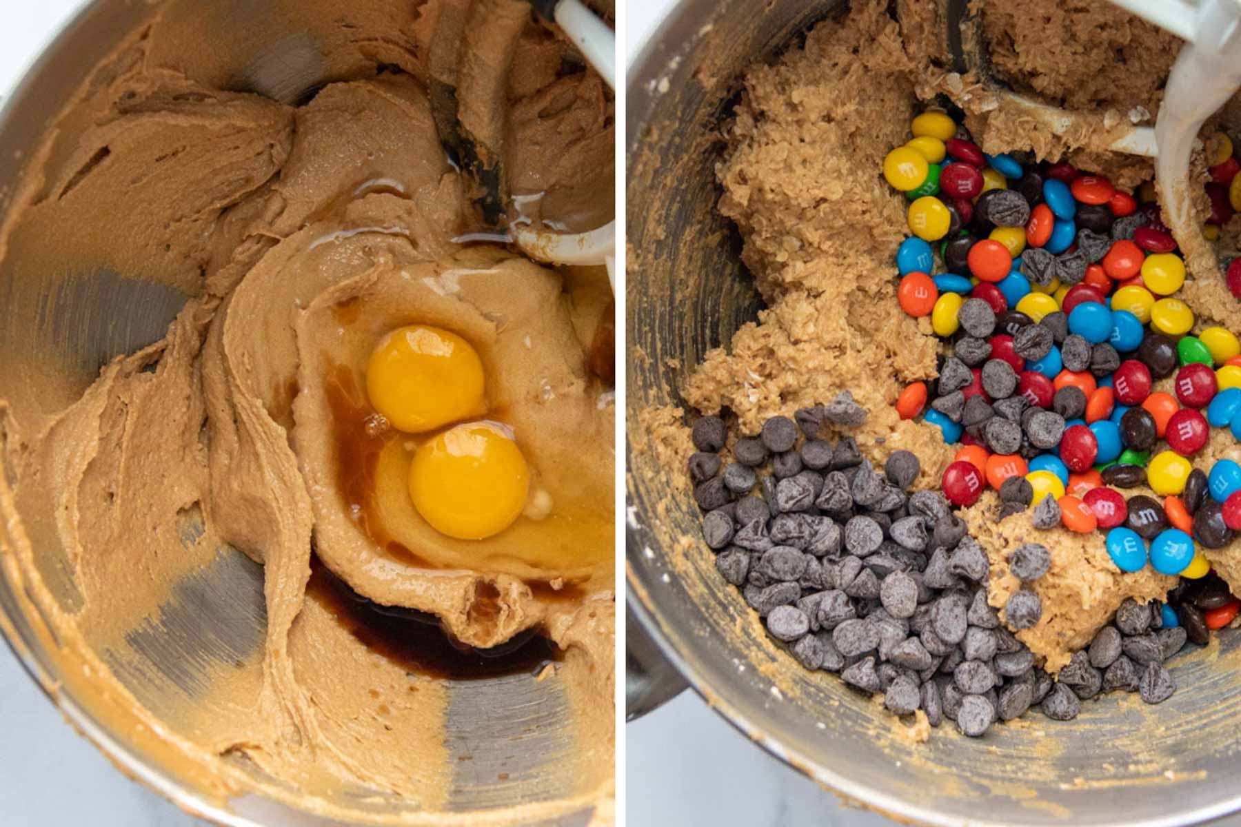 images showing how to make gluten-free monster cookies
