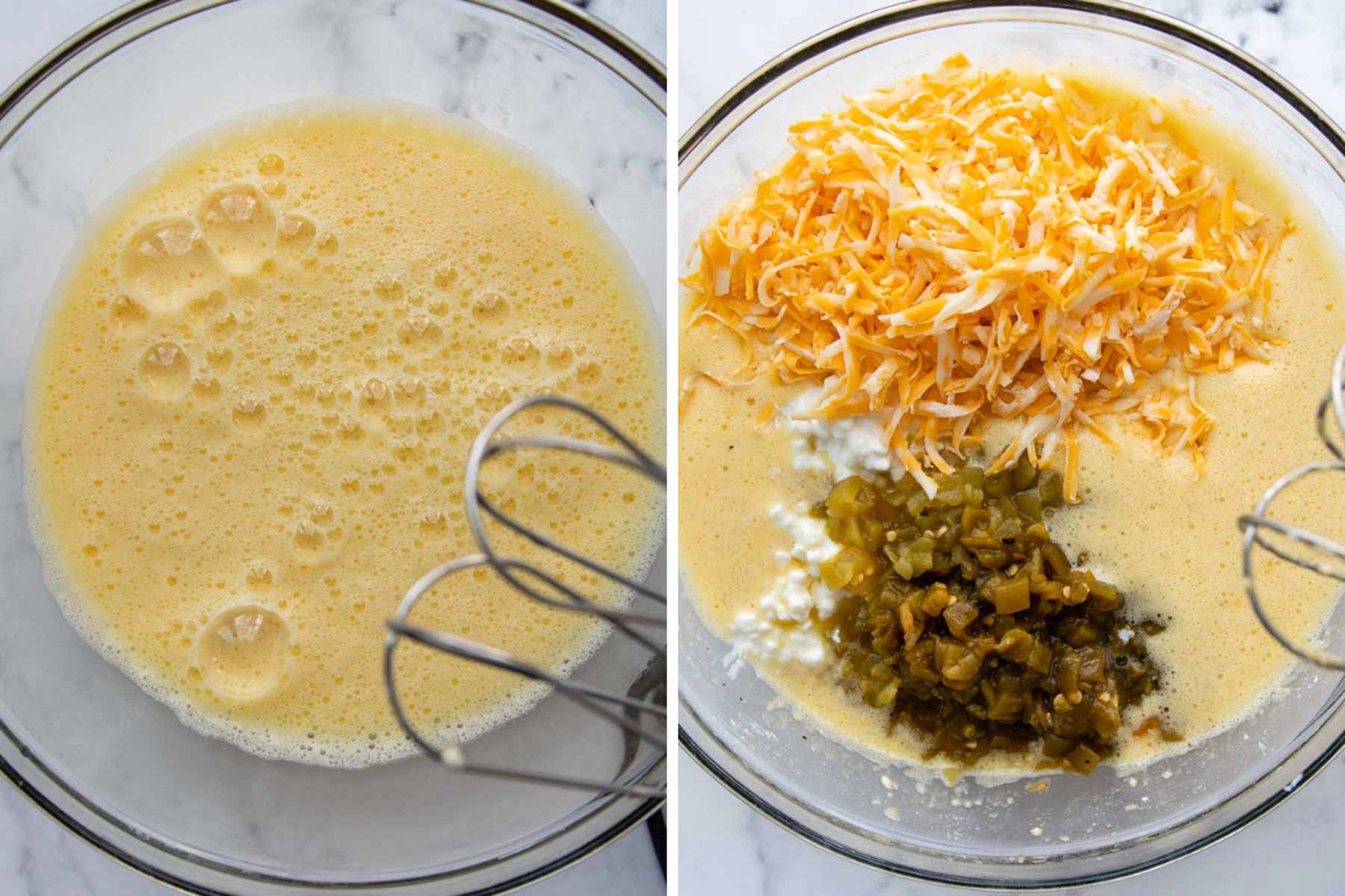 images showing how to make egg green chili casserole