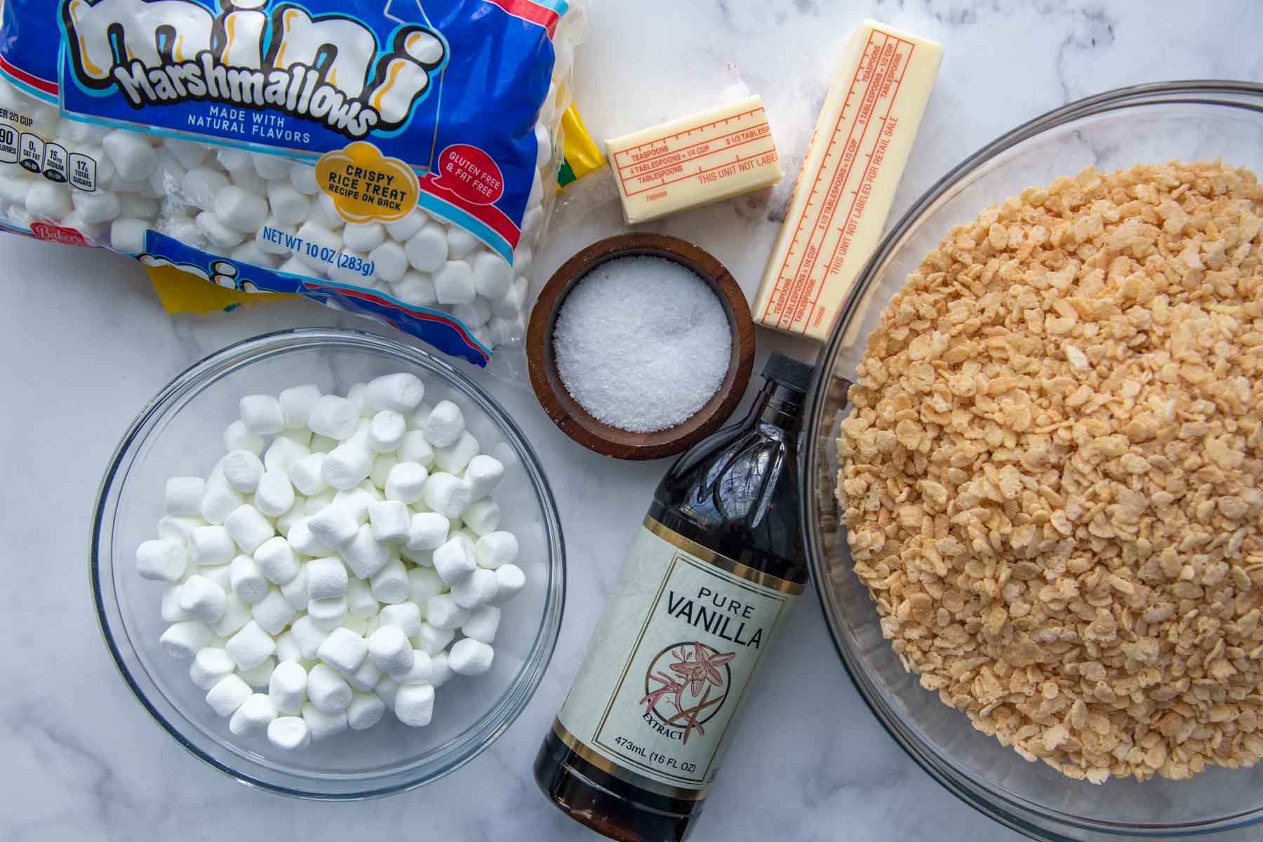 ingredients for rice crispy treats