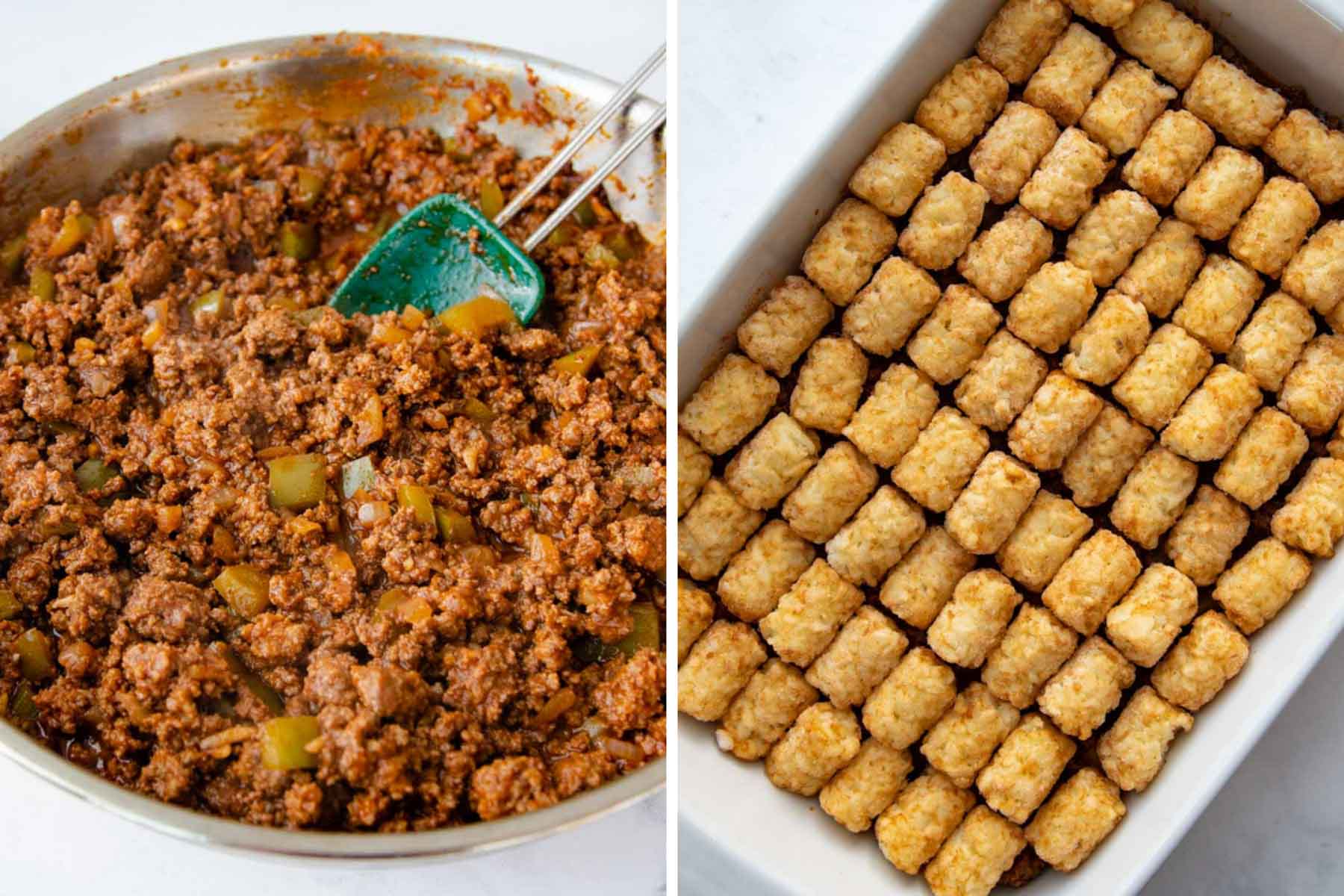 images showing how to assemble sloppy joe casserole