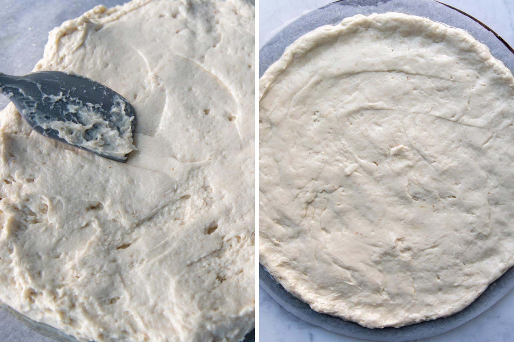 images showing how to shape the pizza base