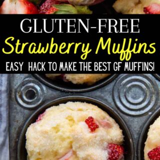 gluten free strawberry muffin pinterest pin.
