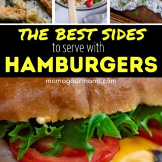 what to serve with burgers pinterest pin.