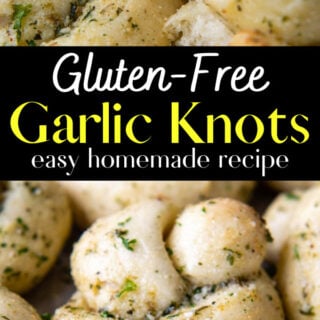 gluten free garlic knots pinterest pin.