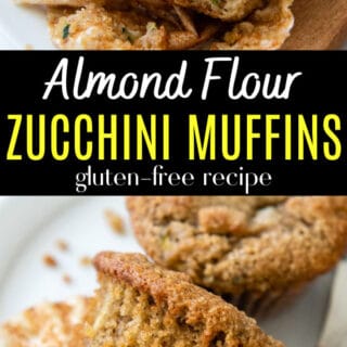 almond flour zucchini muffins recipe pinterest pin.