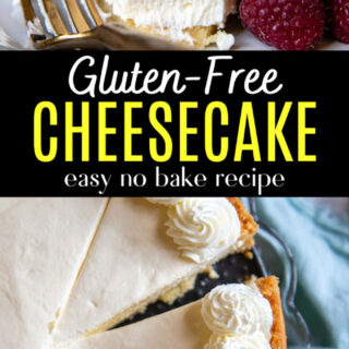 gluten-free cheesecake pinterest pin