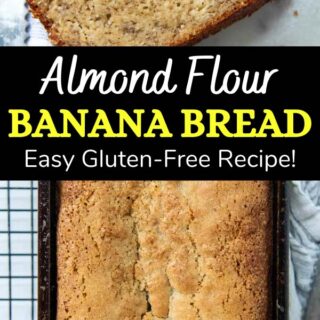 almond flour banana bread pinterest pin.