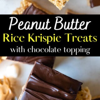 chocolate peanut butter rice krispie treats pinterest pin.