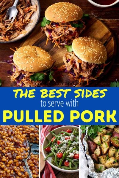collage of pulled pork side dishes