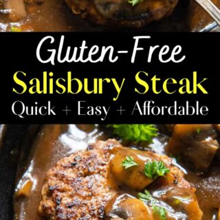 gluten-free salisbury steak pinterest pin.