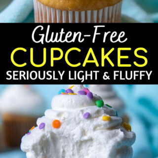 gluten free vanilla cupcakes pinterest pin.